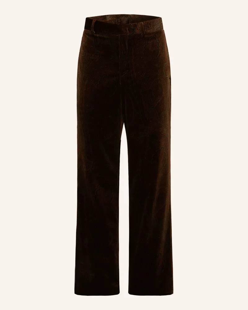 Etro Samtchino Regular Fit braun Dunkelbraun