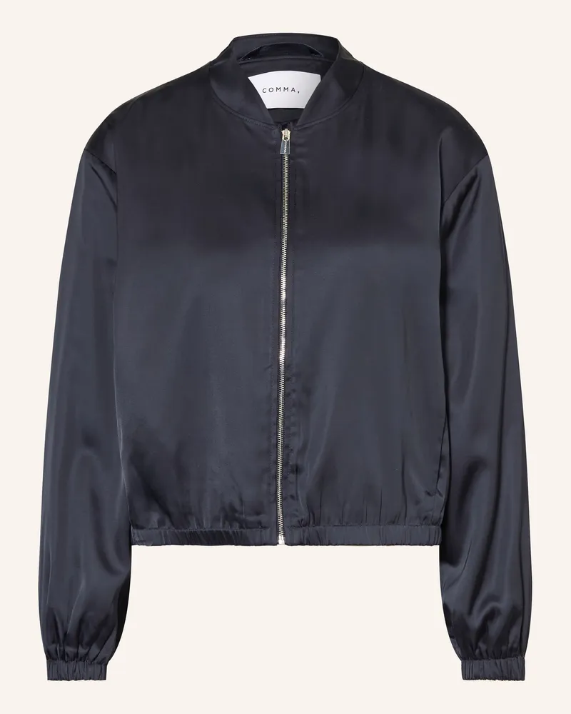 COMMA Satinblouson Dunkelblau