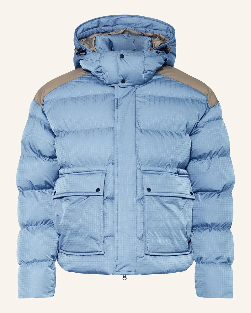 Napapijri Steppjacke A-GAIL mit abnehmbarer Kapuze Hellblau