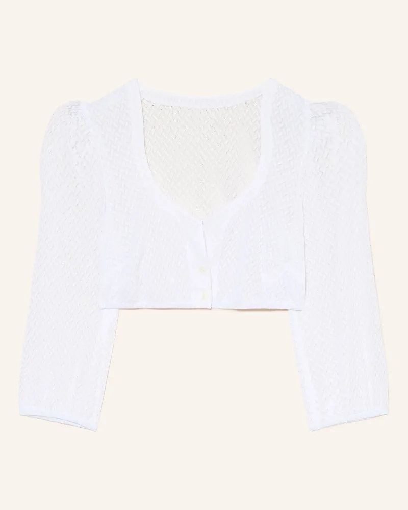 WALDORFF Dirndlbluse Mit 3/4-Arm weiss Weiss