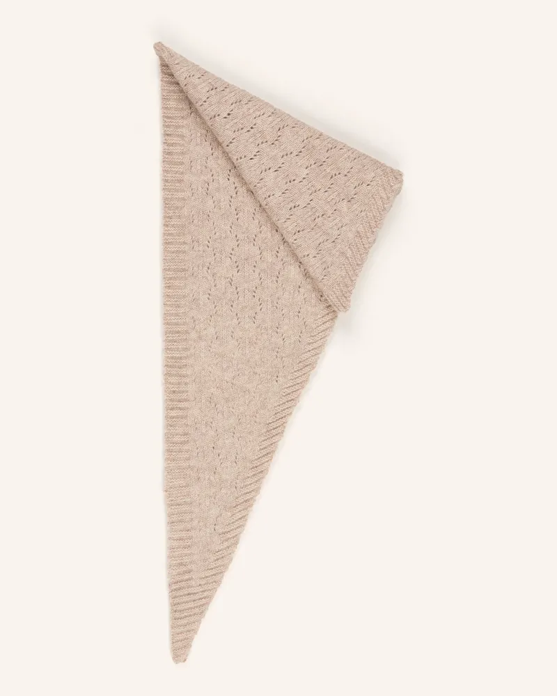 MOSS COPENHAGEN Dreieckstuch Mschlowee Pointelle grau Beige