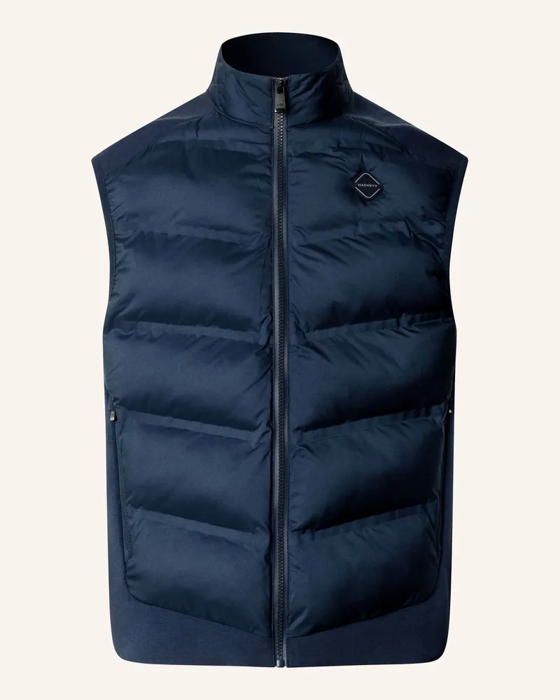 Hackett Sweatshirt Hs Ultra Hybrid Glt Fz blau Dunkelblau