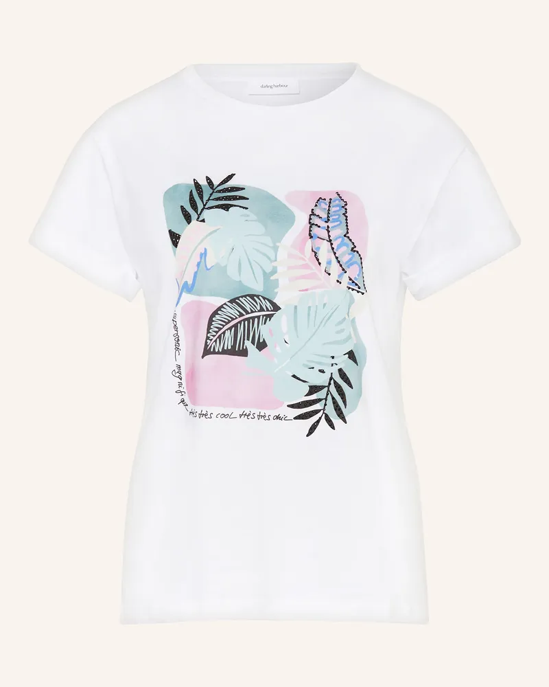Darling Harbour T-Shirt mit Schmucksteinen White