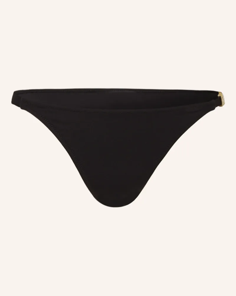 Moschino Brazilian-Bikini-Hose mit Schmucksteinen Schwarz