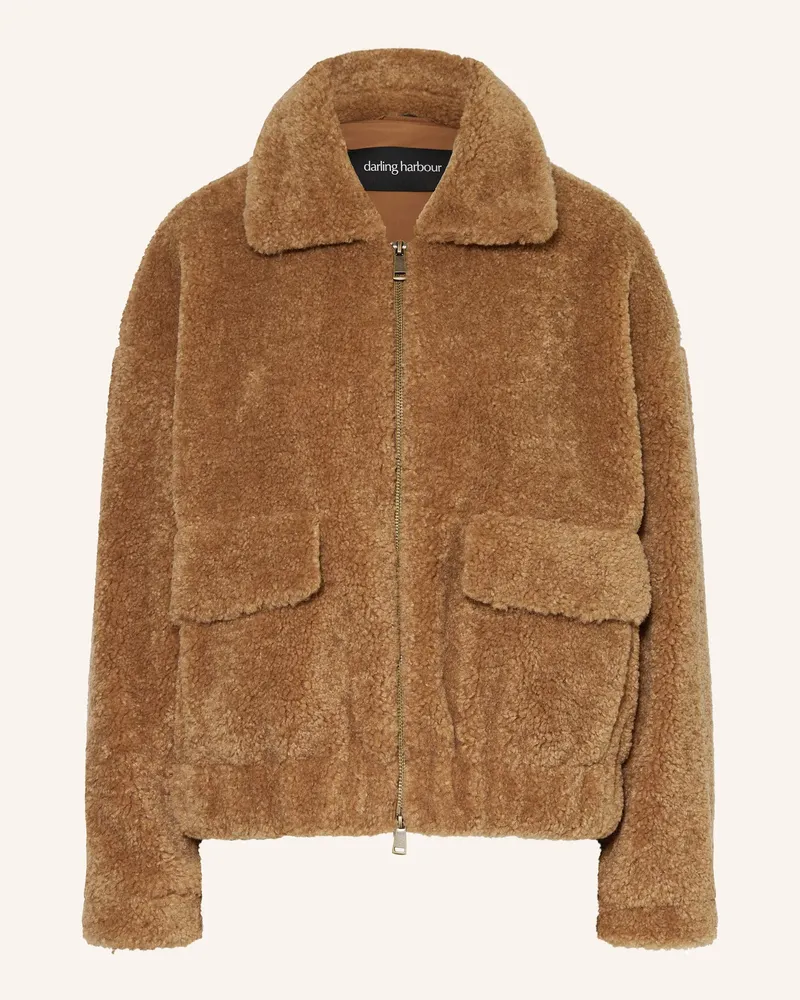 Darling Harbour Teddyfell-Jacke Hazelnut