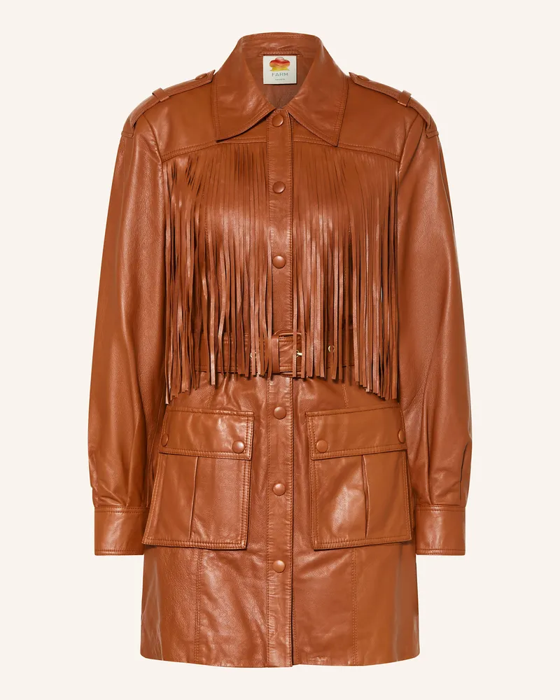 FARM Rio Lederjacke braun Cognac