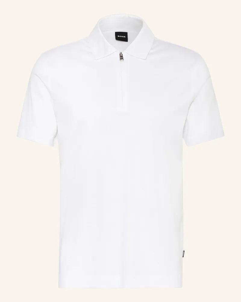 HUGO BOSS Jersey-Poloshirt Paras weiss Weiss