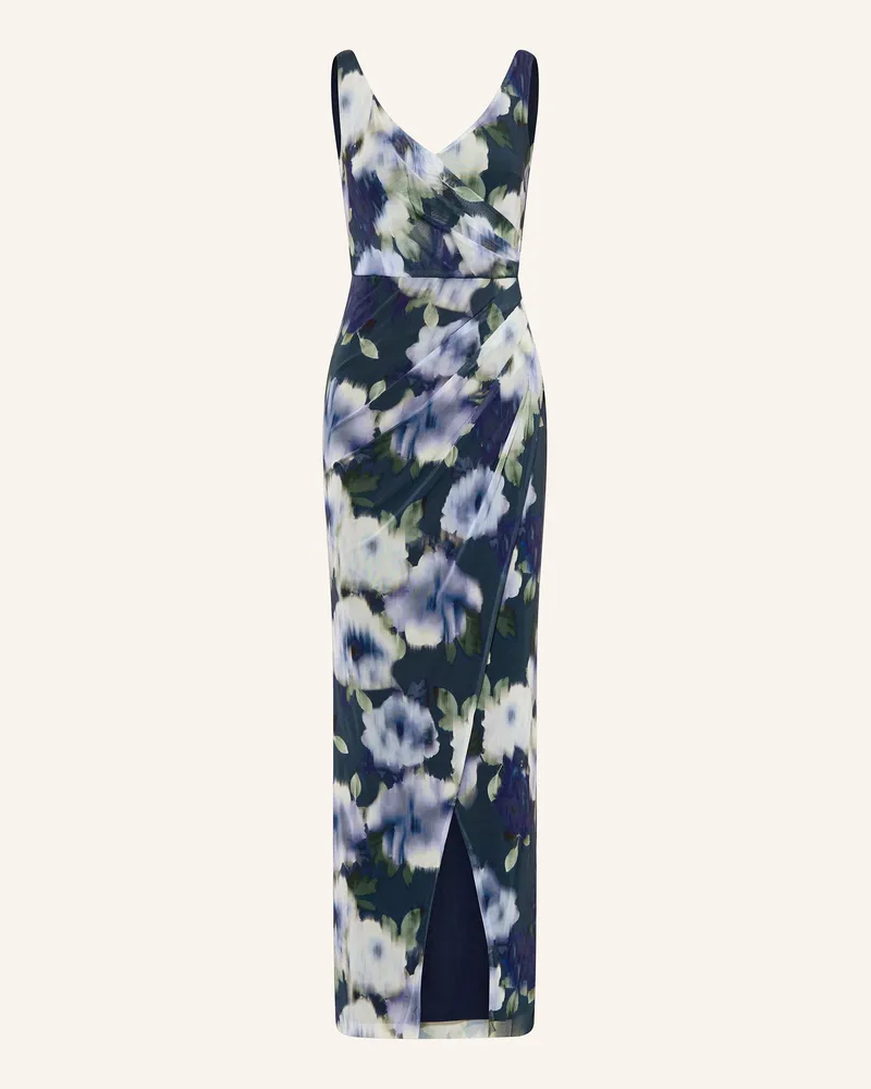 Swing Abendkleid aus Mesh Dunkelblau