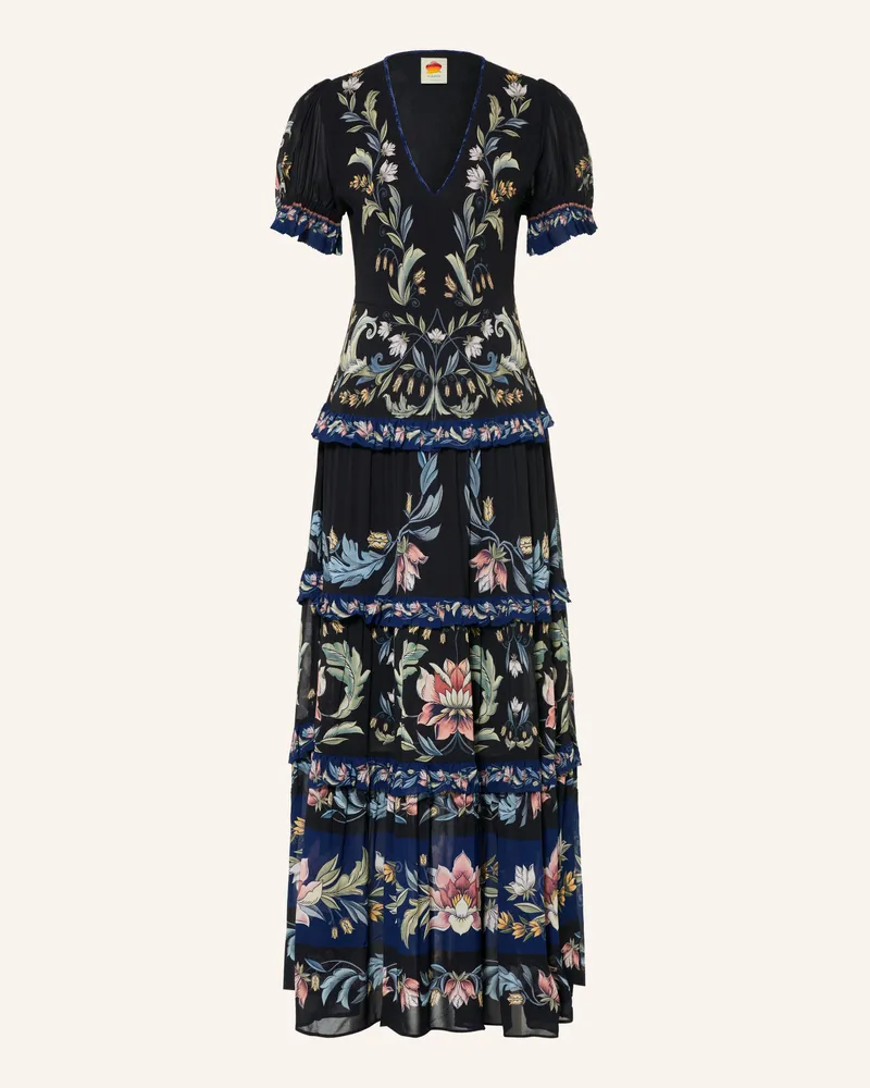 FARM Rio Kleid Natalia Mit Rüschen schwarz Schwarz