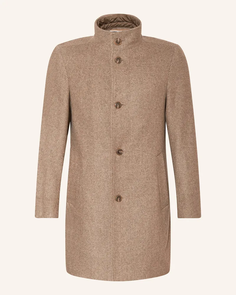 HUGO BOSS Wollmantel HYDE mit herausnehmbarer Blende Hellbraun