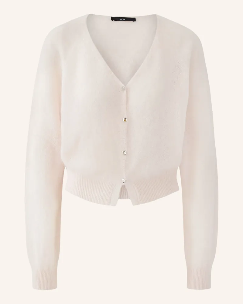 Oui  Strickjacke Mit Alpaka rosa Hellrosa