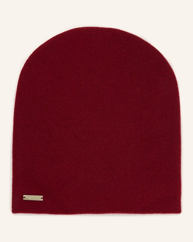 Seeberger Cashmere-Mütze rot Dunkelrot