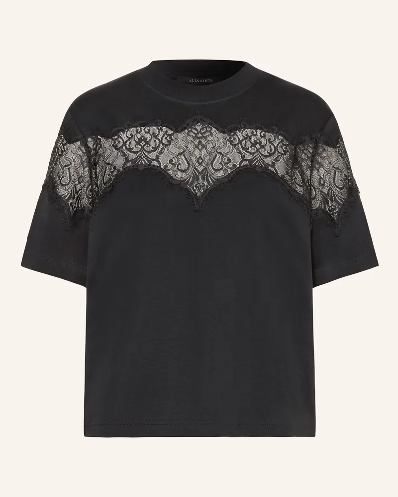 AllSaints T-Shirt Lisa Mit Spitze schwarz Schwarz