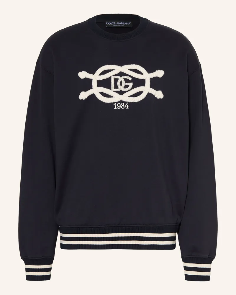 Dolce & Gabbana Sweatshirt blau Dunkelblau