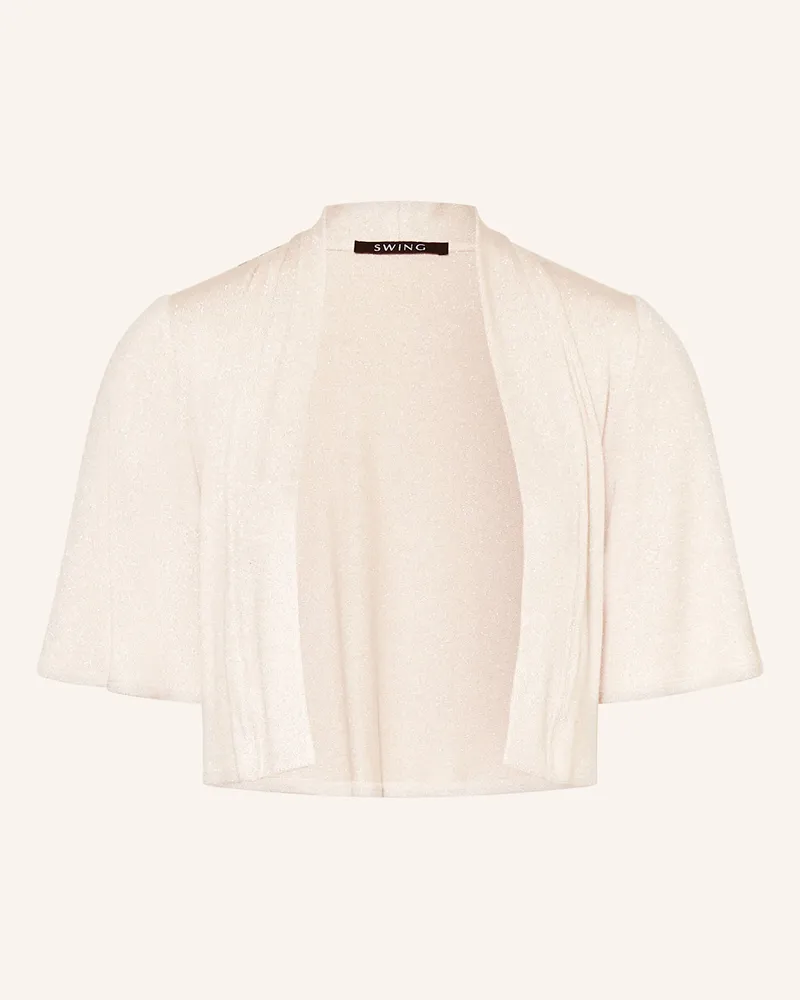 Swing Jersey-Bolero mit Glitzergarn Creme