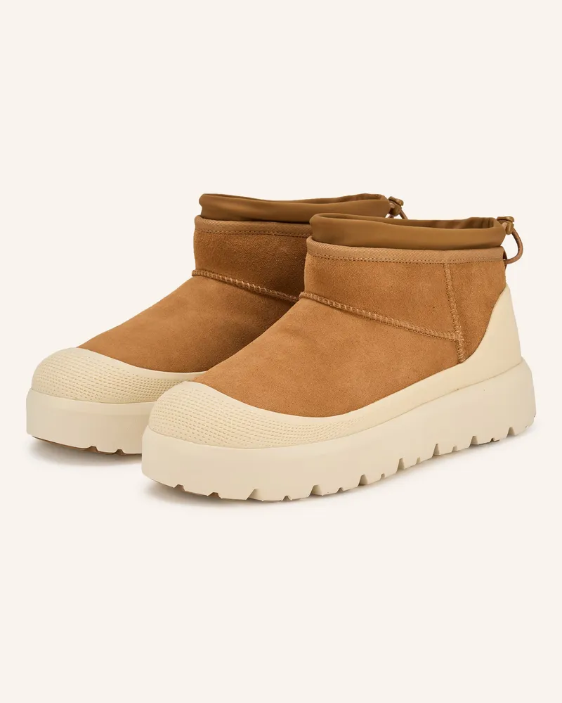UGG Plateau-Boots Classic Ultra Mini Weather Hybrid braun Camel