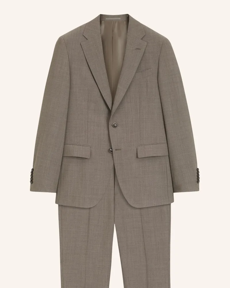 HUGO BOSS Business Anzug L-Harvers-2pcs-241 Slim Fit braun 