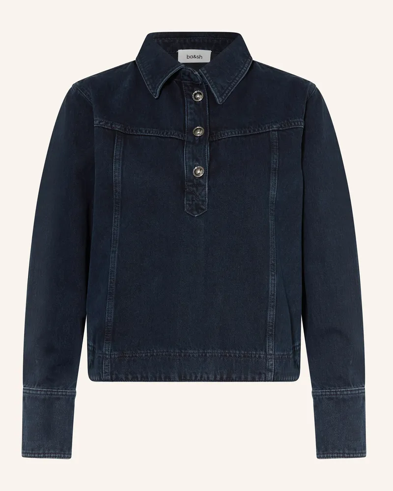 ba&sh Jeans-Poloshirt Dunkelblau