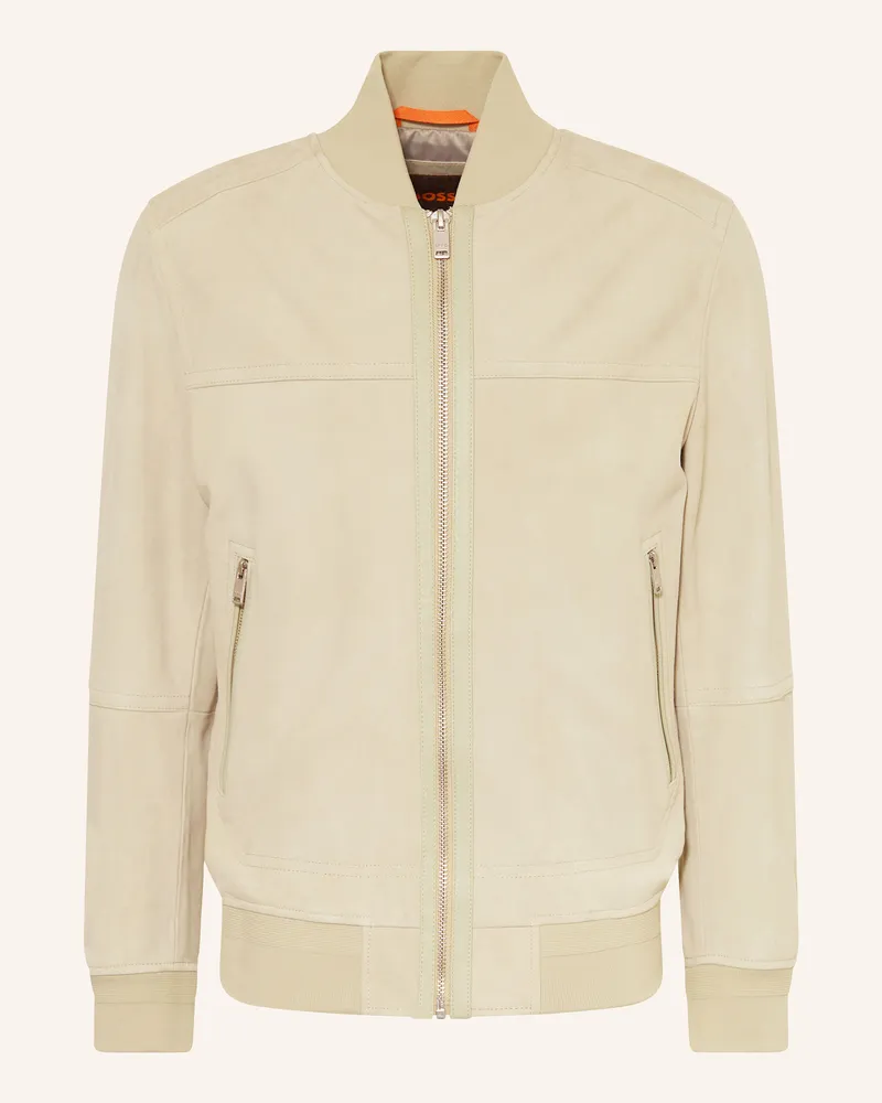 HUGO BOSS Lederblouson JOHICE Hellgrün