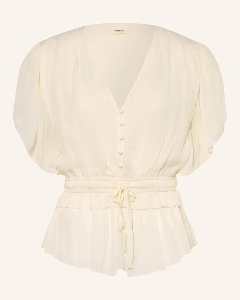 Suncoo Blusenshirt LALIE mit Rüschen Creme