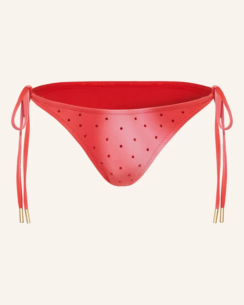 GOLDBERGH Triangel-Bikini-Hose VIVRE mit Schmucksteinen Rot