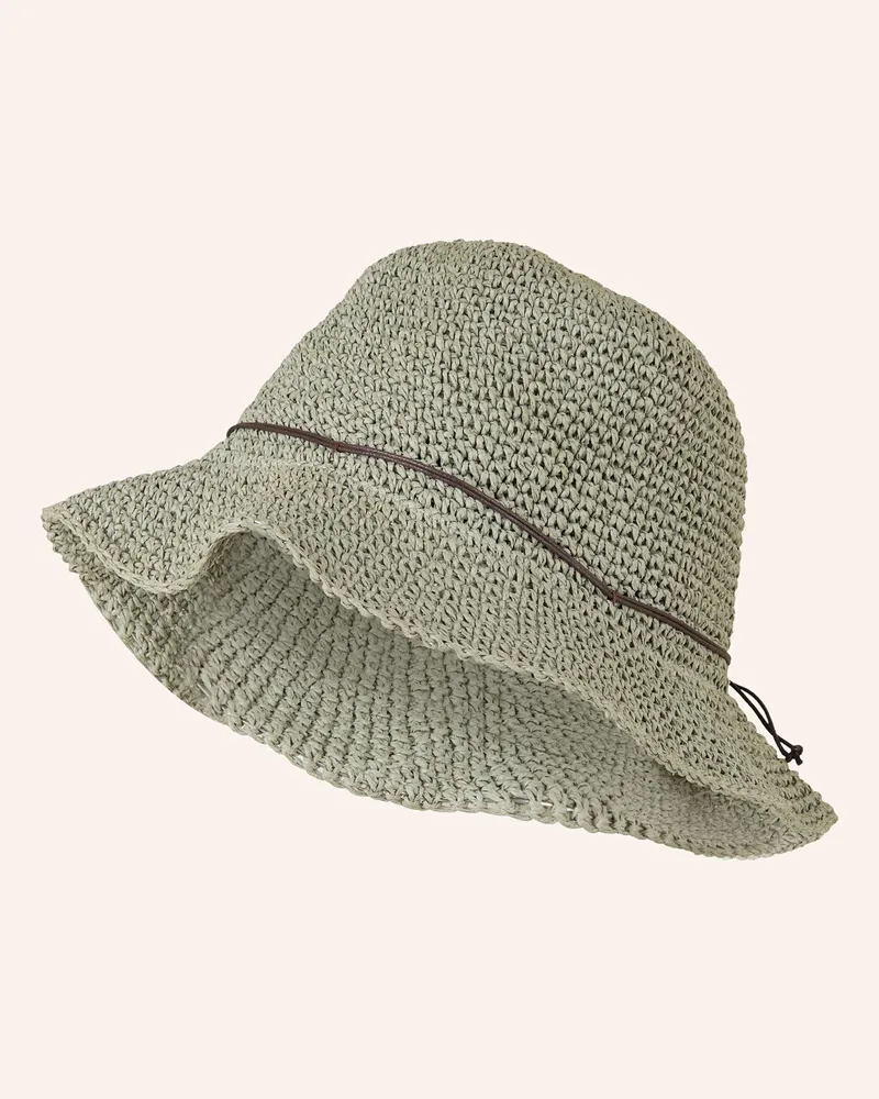 P.A.C. Strohhut Lilen grau Oliv