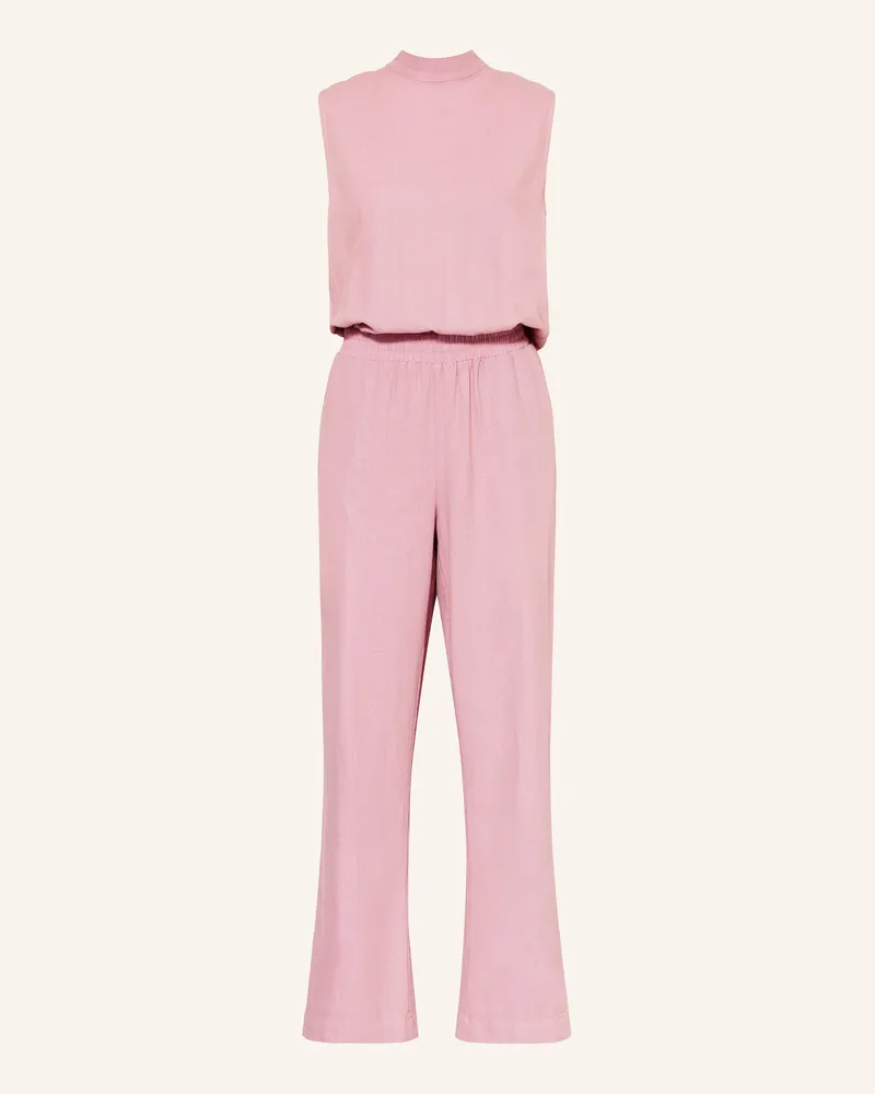 Cartoon Jumpsuit mit Leinen Altrosa