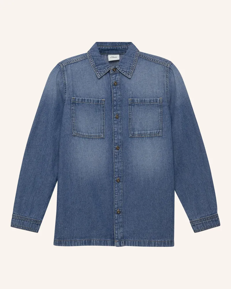 S.Oliver Hemd blau Blau