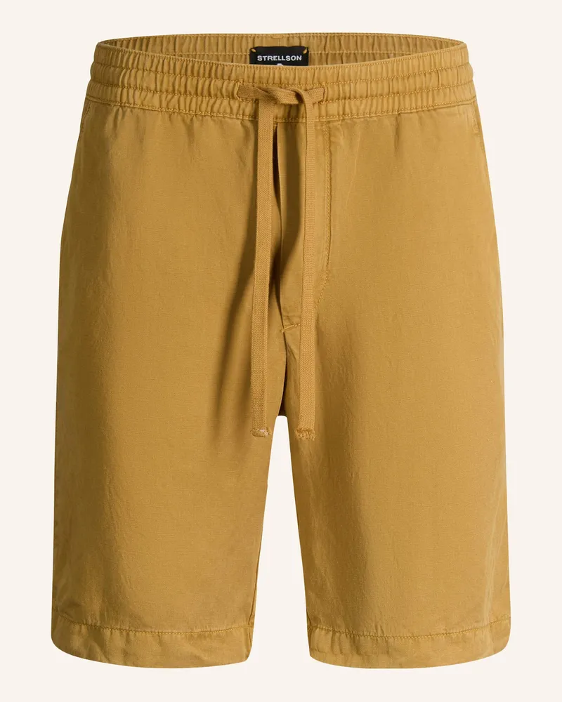 Strellson Shorts Kaji Relaxed Fit Mit Leinen gelb Gelb