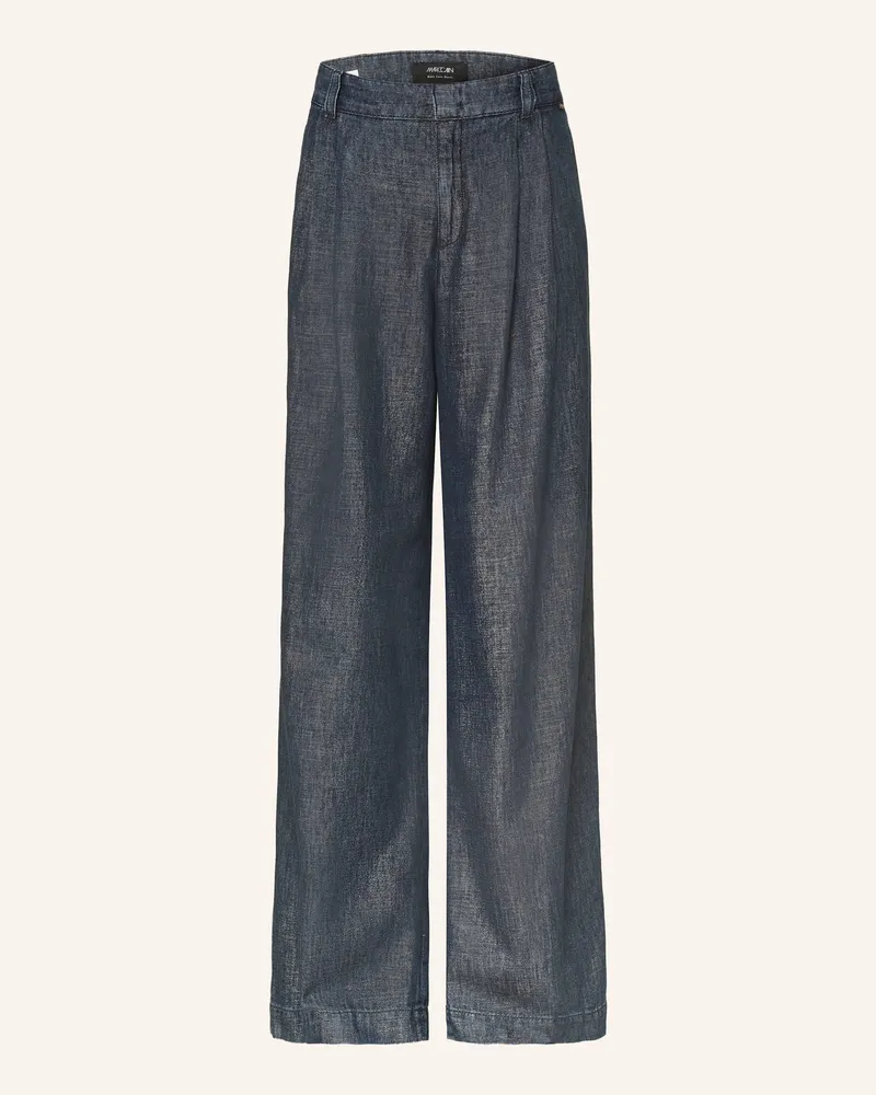 Marc Cain Wide Leg Jeans Wichita Mit Glitzergarn blau 354