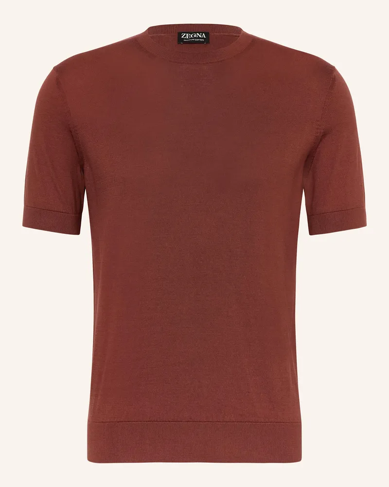 Ermenegildo Zegna Strickshirt Braun