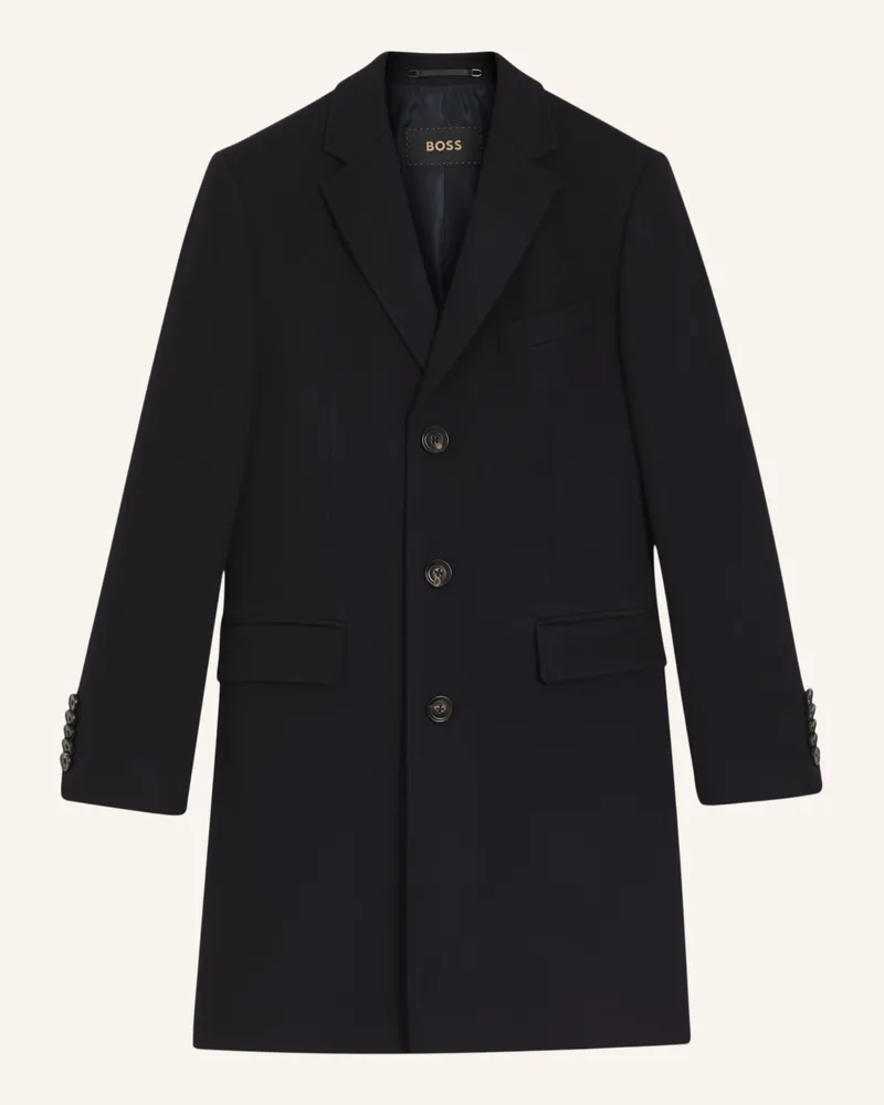 HUGO BOSS Klassischer Mantel L-HAL-234 Slim Fit Dunkelblau