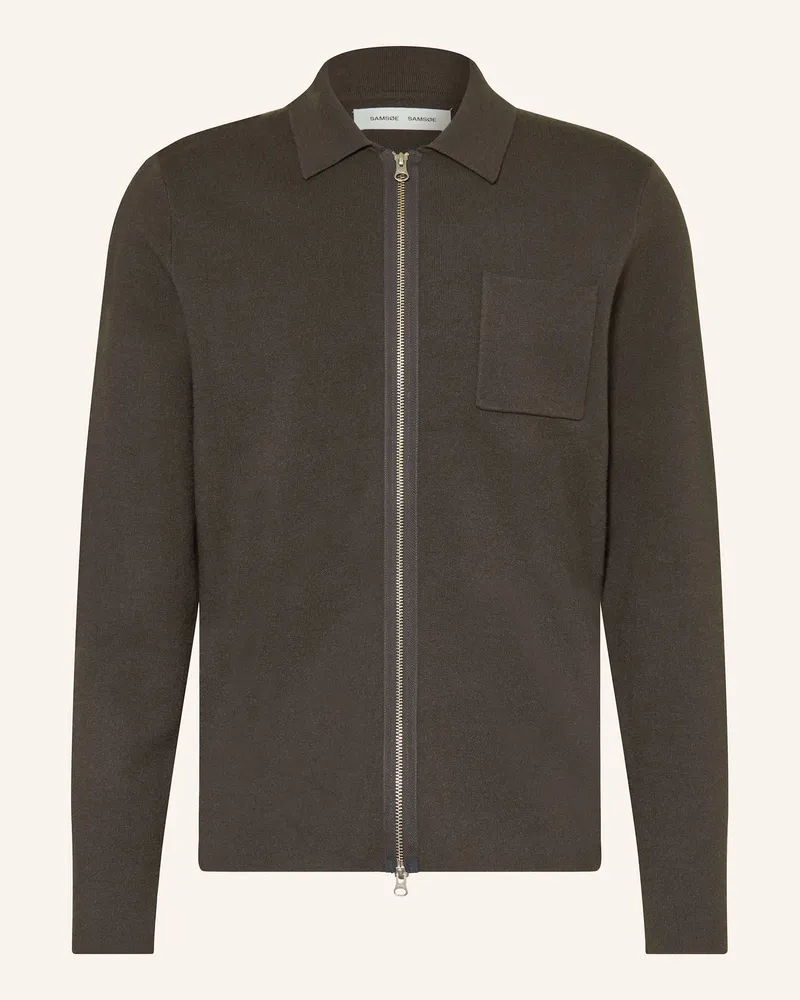Samsøe & Samsøe Strickjacke Guna grau Dunkelgrau