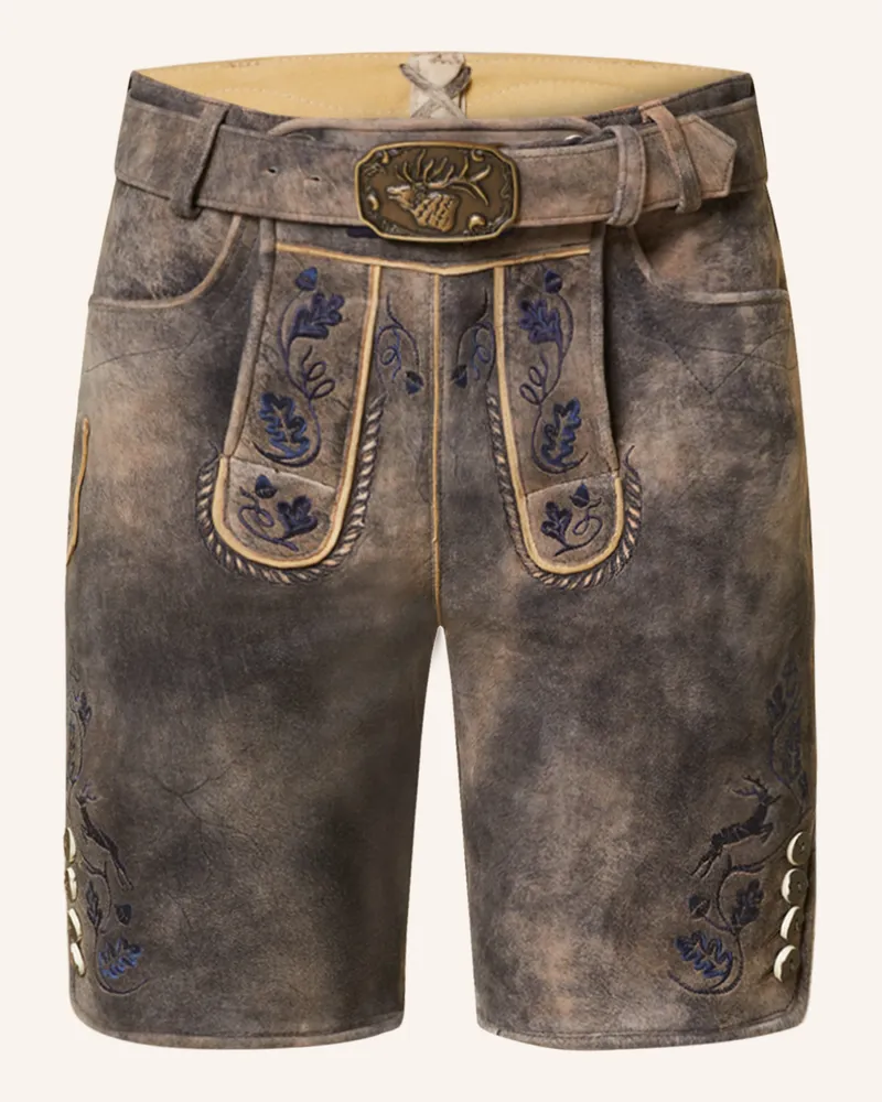 Spieth & Wensky Trachten-Lederhose Buchstein braun Taupe