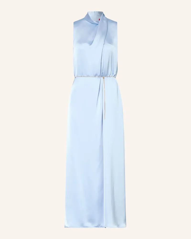 HUGO BOSS Satinkleid Kewina blau Hellblau