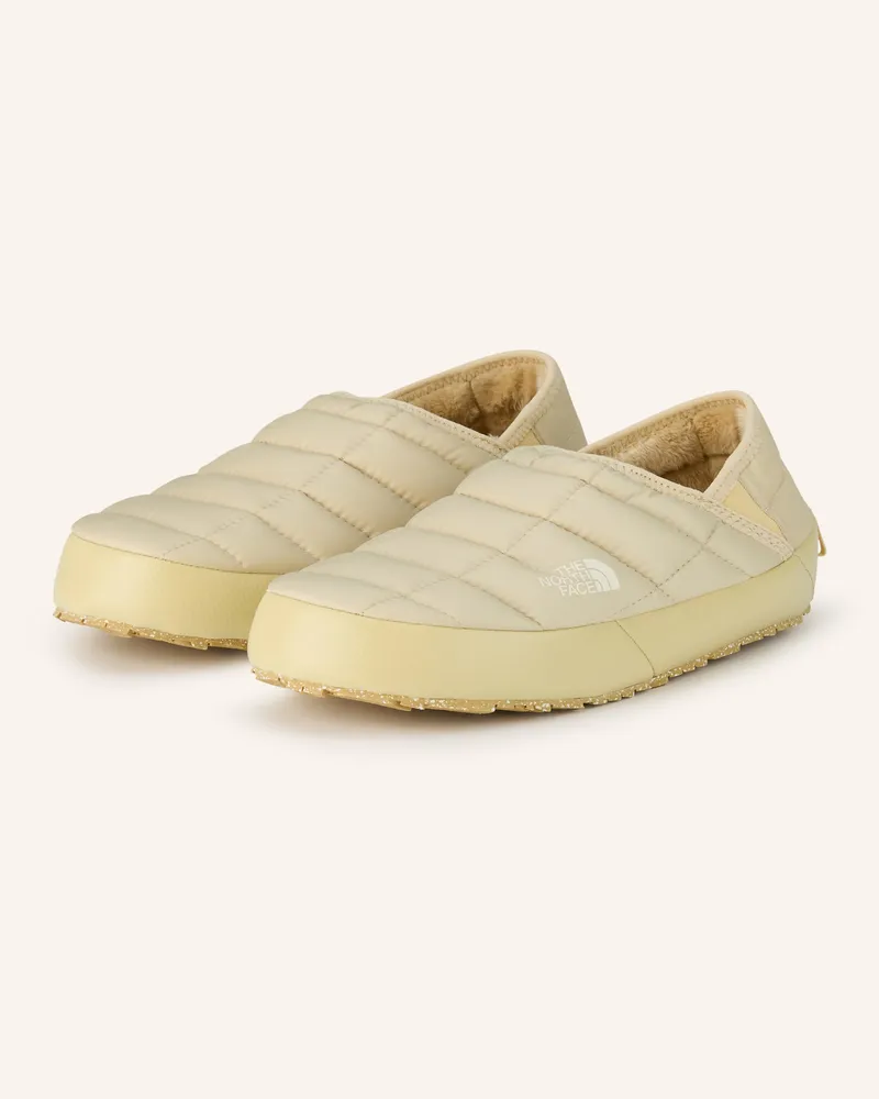 The North Face Slipper THERMOBALL™ TRACTION mit Kunstfell Hellbraun