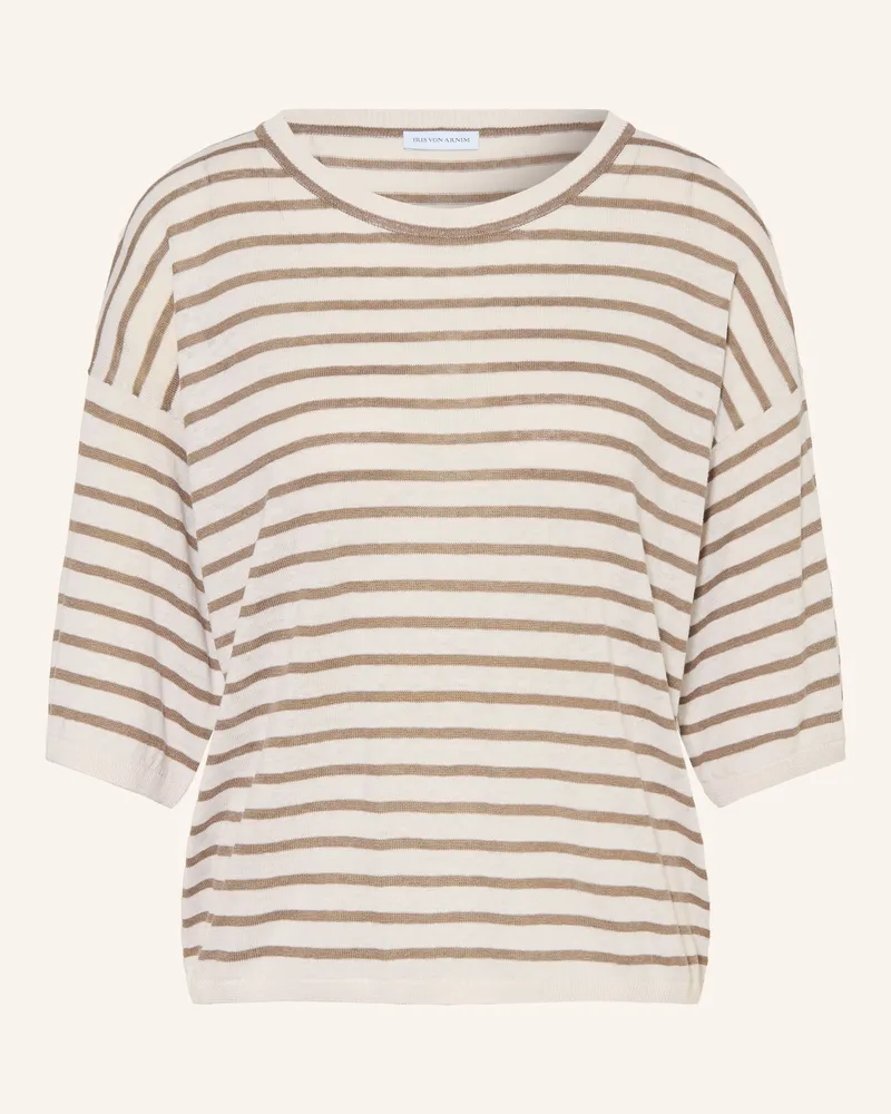 Iris von Arnim Strickshirt EMINA mit Seide und Leinen Creme