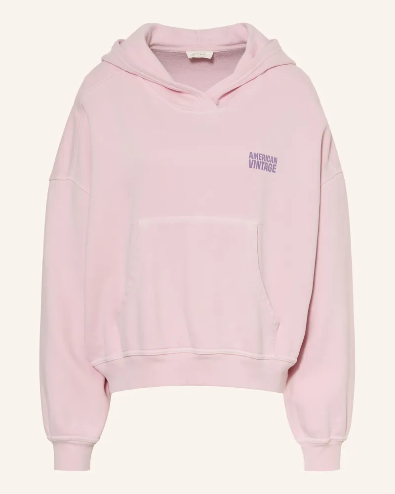 American Vintage Hoodie Plizzy rosa Hellrosa
