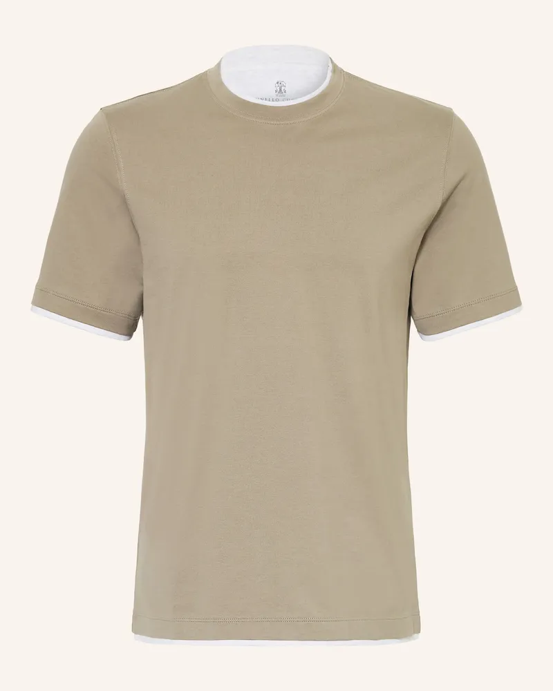 Brunello Cucinelli T-Shirt gruen Khaki