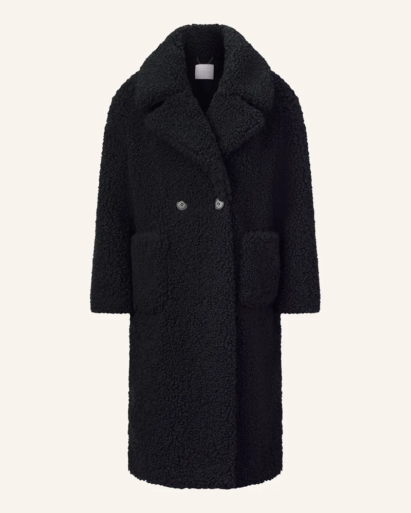 Rich&Royal Teddyfell-Mantel Dunkelblau