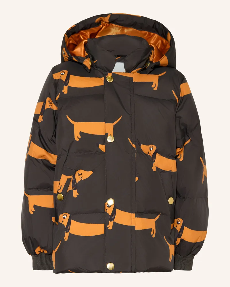 Mini Rodini Steppjacke grau Schwarz