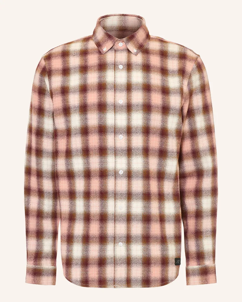 Nowadays Flanellhemd Comfort Fit rosa Altrosa