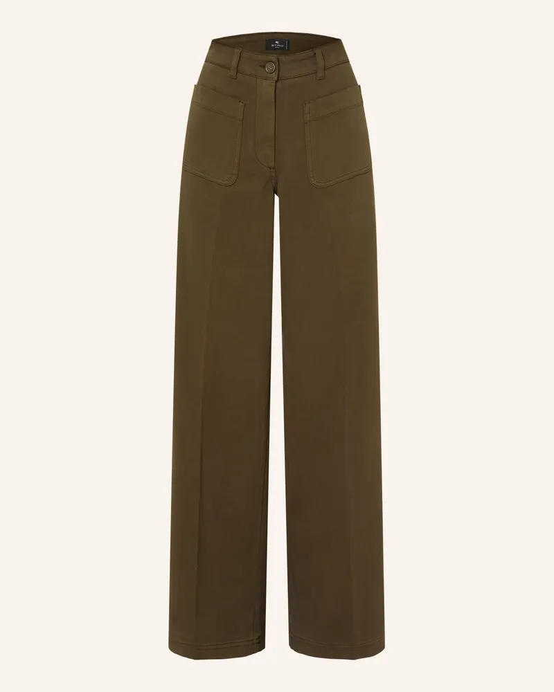 Etro Marlenehose gruen Khaki