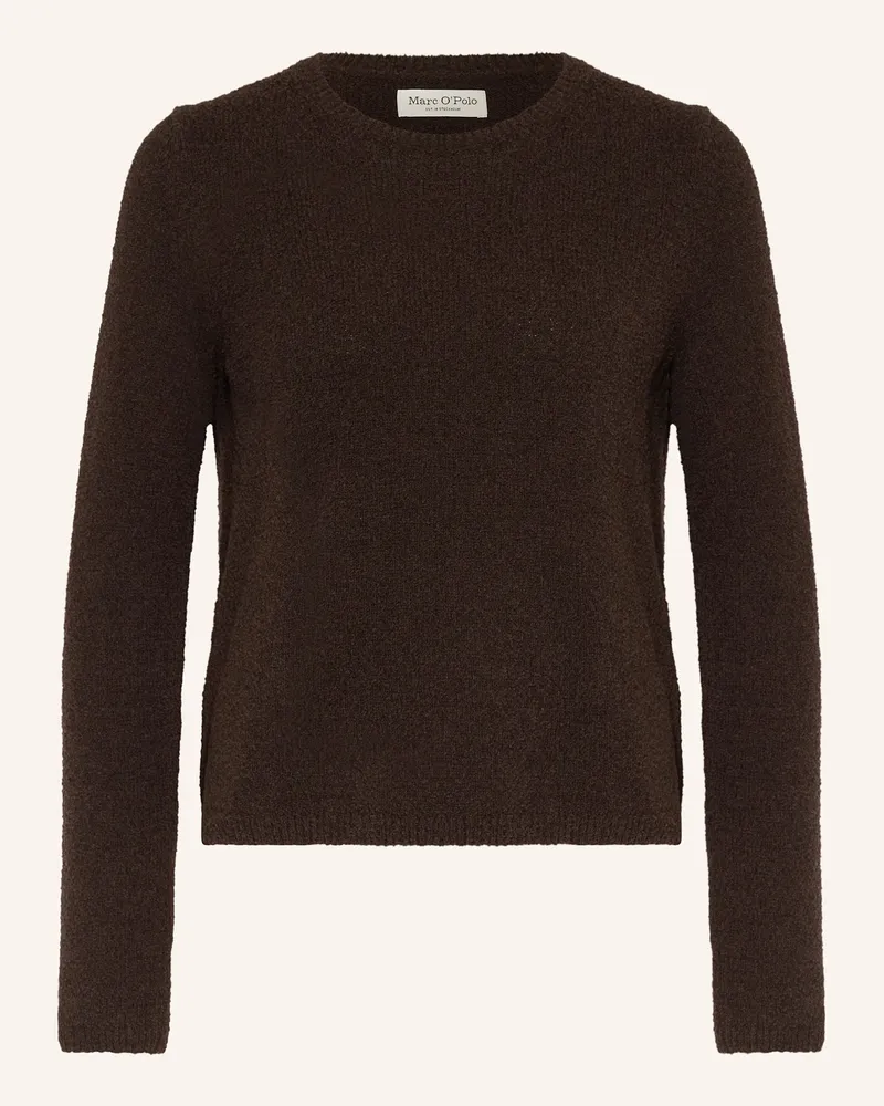 Marc O'Polo Longsleeve aus Frottee Dunkelbraun