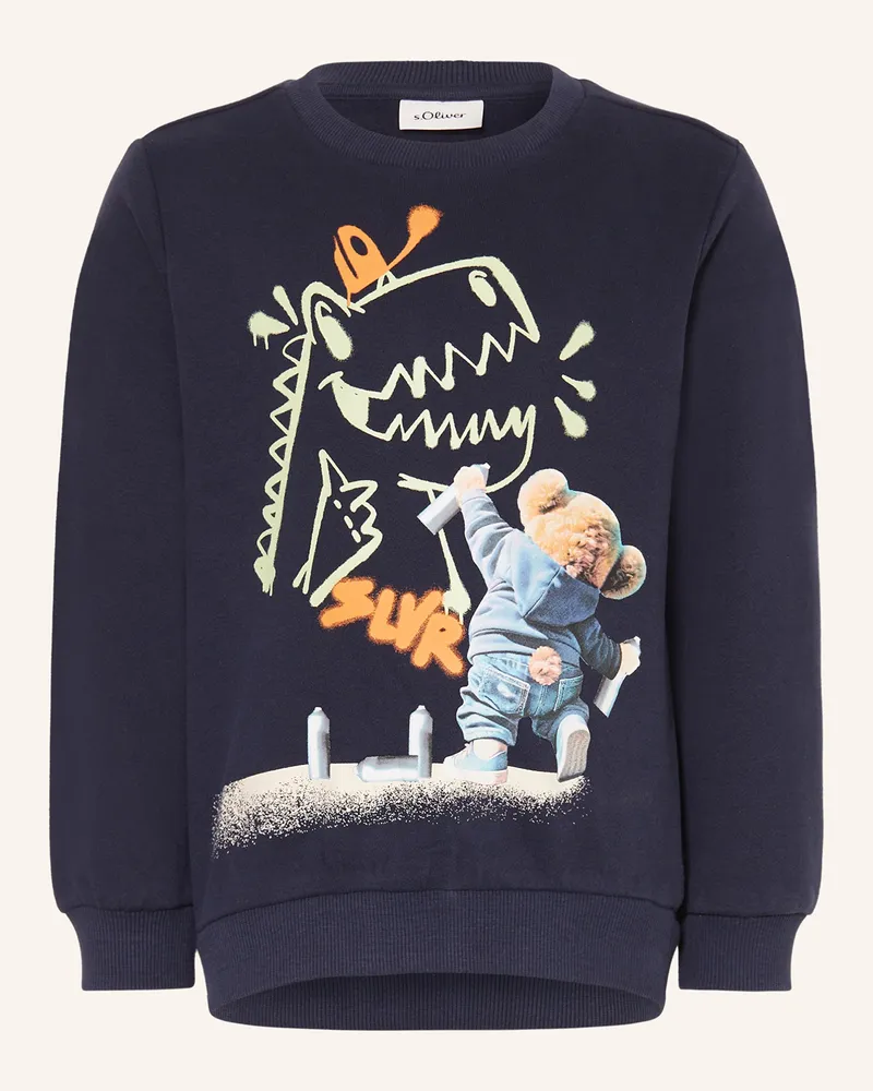 S.Oliver Sweatshirt blau Dunkelblau