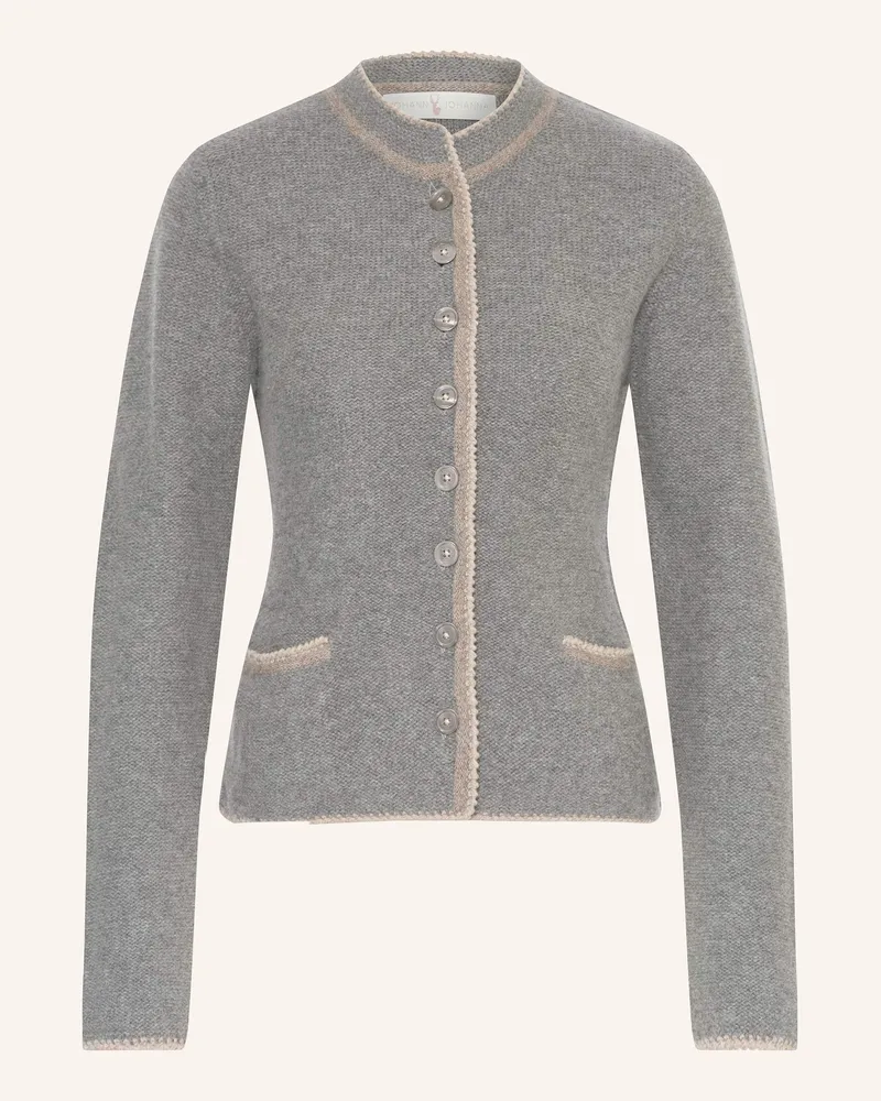Johann & Johanna Strickjanker Mit Cashmere grau Grau