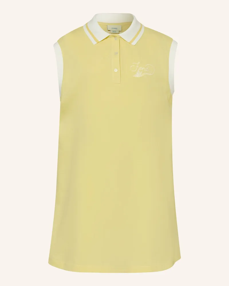 Fendi Piqué-Polokleid gelb Gelb
