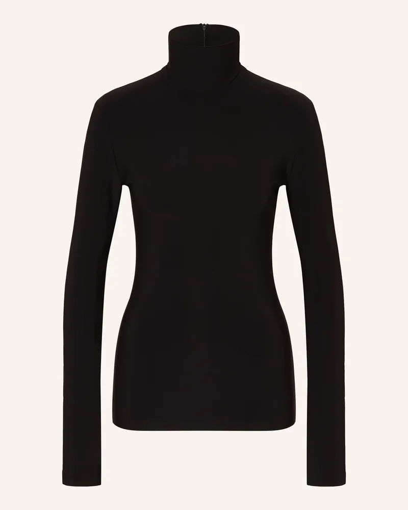 Norma Kamali Rollkragenshirt schwarz Schwarz