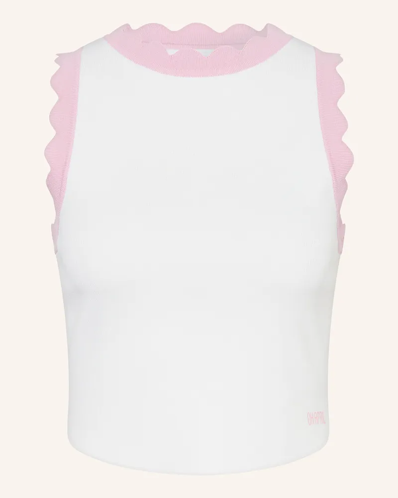OH APRIL Stricktop Pary beige Weiss