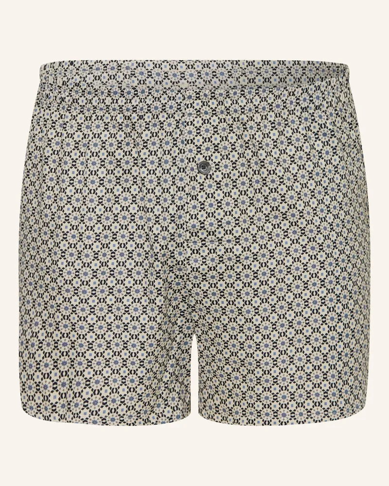 Zimmerli Web-Boxershorts Cotton Sateen Print blau Beige